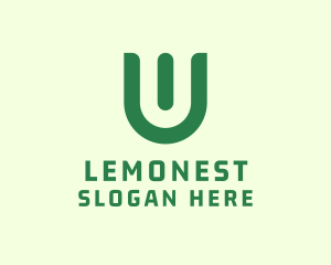 Conservation - Green Organic Letter U logo design