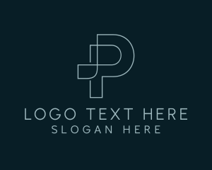 Letter P - Digital Programing Information Technology logo design