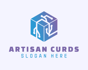 Generic Cube Circuitry logo design