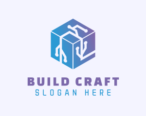 Generic Cube Circuitry logo design