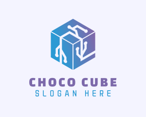 Generic Cube Circuitry logo design