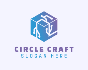 Generic Cube Circuitry logo design