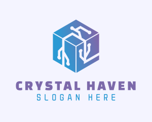 Generic Cube Circuitry logo design