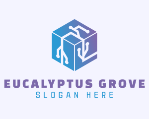 Generic Cube Circuitry logo design