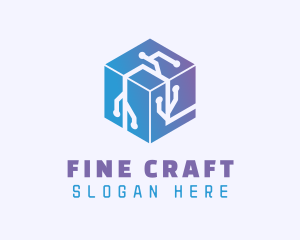 Generic Cube Circuitry logo design