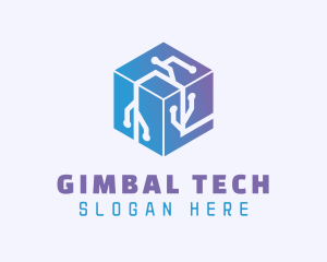 Generic Cube Circuitry logo design