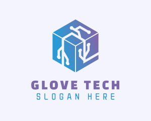 Generic Cube Circuitry logo design