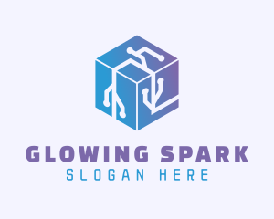 Generic Cube Circuitry logo design