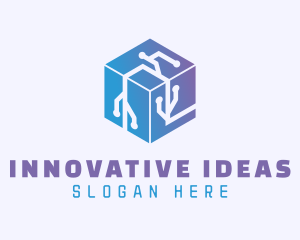 Generic Cube Circuitry logo design