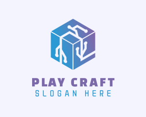 Generic Cube Circuitry logo design