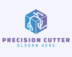 Generic Cube Circuitry logo design