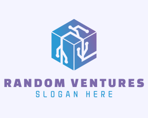 Generic Cube Circuitry logo design