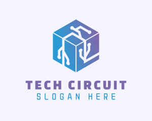 Generic Cube Circuitry logo design