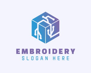 Generic Cube Circuitry logo design