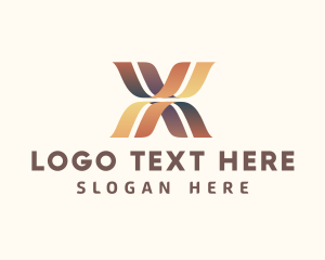 Advertising - Elegant Ribbon Letter X logo design