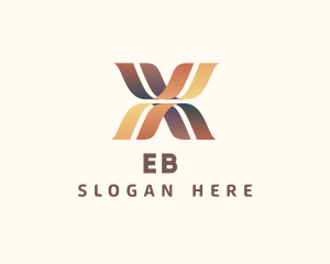 Elegant Ribbon Letter X Logo