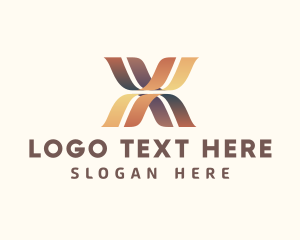 Elegant Ribbon Letter X Logo