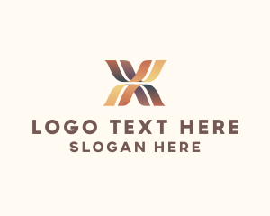 Lettermark - Elegant Ribbon Letter X logo design