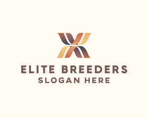 Elegant Ribbon Letter X logo design