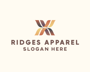 Elegant Ribbon Letter X logo design