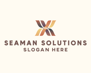 Elegant Ribbon Letter X logo design