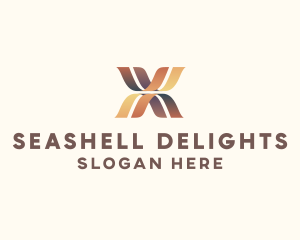 Elegant Ribbon Letter X logo design