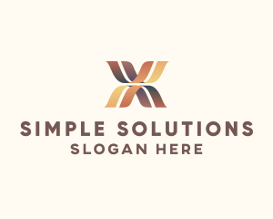 Elegant Ribbon Letter X logo design