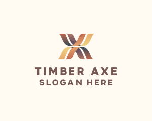 Elegant Ribbon Letter X logo design