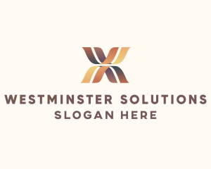 Elegant Ribbon Letter X logo design