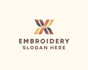 Elegant Ribbon Letter X logo design