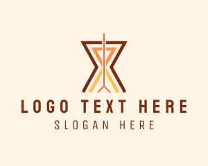 Second - Modern Sand Hourglass logo design