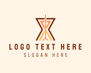 Modern Sand Hourglass Logo