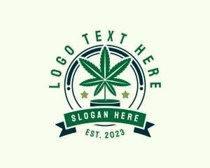 Dispensary - Marijuana Leaf Plant logo design