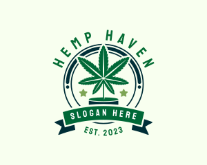 Marijuana Leaf Plant logo design