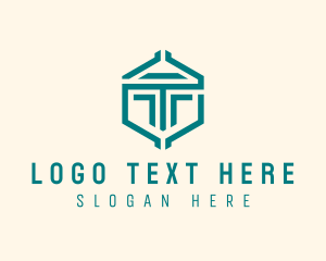Geometric Company Letter T logo design