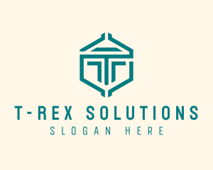 Geometric Company Letter T logo design