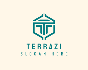 Geometric Company Letter T logo design