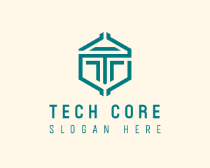 Geometric Company Letter T logo design