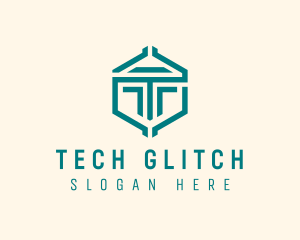 Geometric Company Letter T logo design