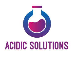 Acid - Tech Laboratory Flask logo design
