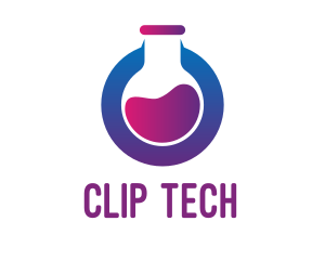 Tech Laboratory Flask logo design