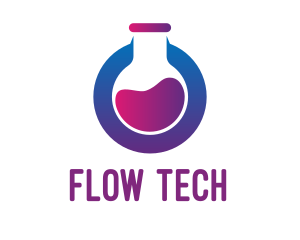 Tech Laboratory Flask logo design