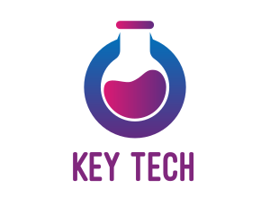 Tech Laboratory Flask logo design