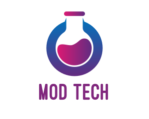 Tech Laboratory Flask logo design