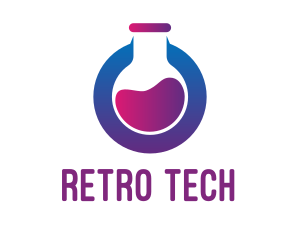 Tech Laboratory Flask logo design