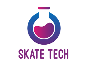 Tech Laboratory Flask logo design