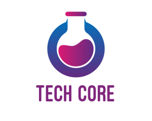 Tech Laboratory Flask logo design