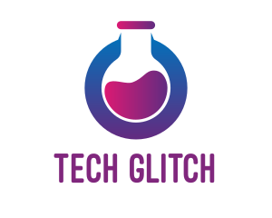 Tech Laboratory Flask logo design