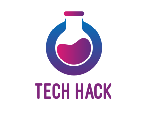 Tech Laboratory Flask logo design