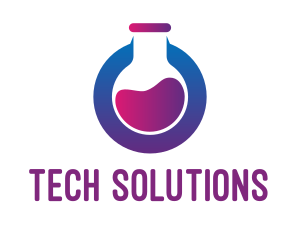 Bio Science - Tech Laboratory Flask logo design